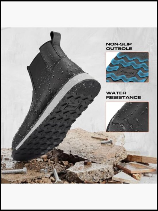 Mens Steel Toe Work Boots Slip Resistant Chelsea Boots EH Protection Water Oil main image 5